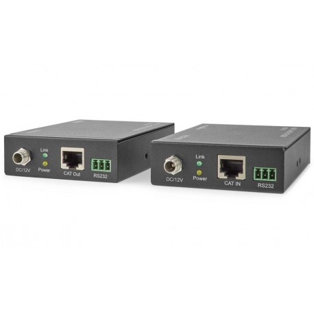 NEDIS HDMI extender/ přes Cat6/ do 60 m/ 4K@60Hz/ 18 Gbps/ HDMI/ LAN/ RS-232/ kov/ antracit