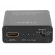 NEDIS HDMI extraktor/ HDMI vstup/ TosLink zásuvka/ 1x 3.5 mm/ 1x HDMI výstup/ 4K@60Hz/ 18 Gbps/ kov/ antracit