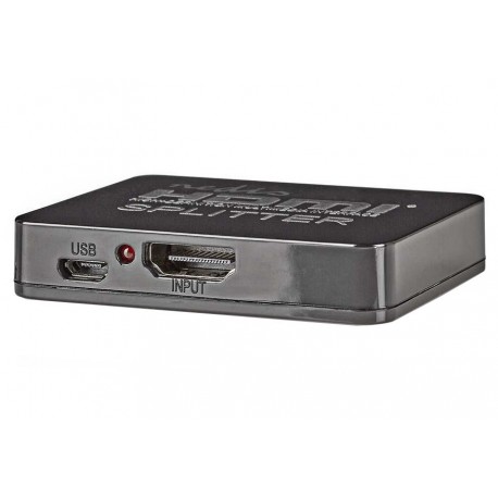 NEDIS HDMI rozbočovač/ 2x HDMI výstup/ 4K@30Hz/ 2.25 Gbps/ ABS / PVC/ černý