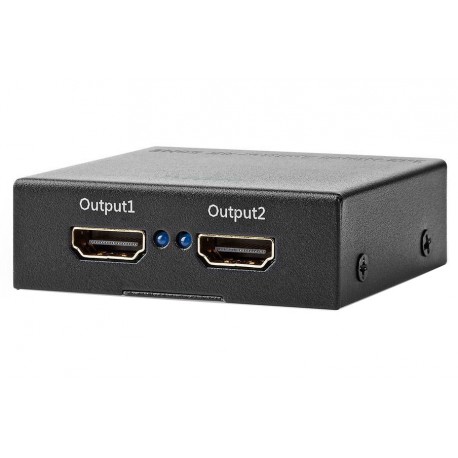 NEDIS HDMI rozbočovač/ 2x HDMI výstup/ 4K@60Hz/ 18 Gbps/ kov/ antracit