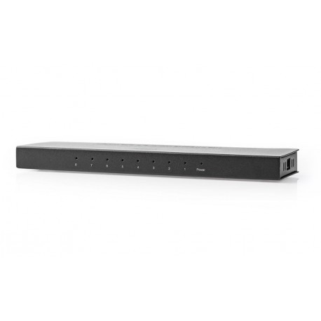 NEDIS HDMI rozbočovač/ 8x HDMI výstup/ 4K@60Hz/ 18 Gbps/ kov/ antracit
