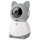 NEDIS IP kamera/ Wi-Fi/ vnitřní/ 1080p/ Micro SD/ Cloud/ snímač pohybu/ náklon/ noční vidění/ Android/ iOS/ šedo-bílá
