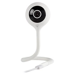 NEDIS IP Kamera/ Wi-Fi/ vnitřní/ 1080p/ senzor pro sledov. klimatu/ microUSB/ MicroSD/ Cloud/ Android/iOS/ adaptér/ bílá