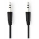 NEDIS kabel jack 3,5 mm - jack 3,5 mm/ černý/ bulk/ 1m