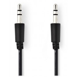 NEDIS kabel jack 3,5 mm - jack 3,5 mm/ černý/ bulk/ 1m
