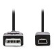 NEDIS kabel USB 2.0/ zástrčka USB-A - 5pinová zástrčka mini USB/ černý/ blistr/ 2m