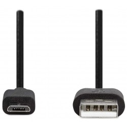 NEDIS kabel USB 2.0/ zástrčka USB-A - zástrčka micro-B/ černý/ box/ 3m