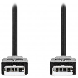 NEDIS kabel USB 2.0/ zástrčka USB-A - zástrčka USB-A/ černý/ bulk/ 1m
