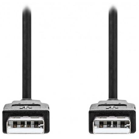 NEDIS kabel USB 2.0/ zástrčka USB-A - zástrčka USB-A/ černý/ bulk/ 1m