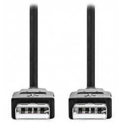 NEDIS kabel USB 2.0/ zástrčka USB-A - zástrčka USB-A/ černý/ bulk/ 3m