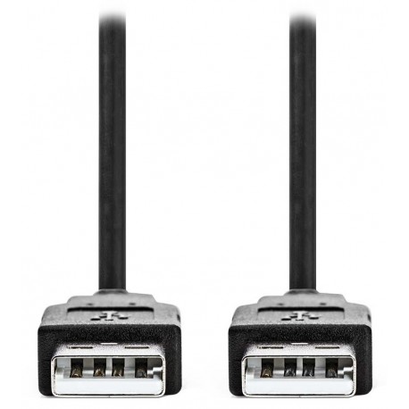 NEDIS kabel USB 2.0/ zástrčka USB-A - zástrčka USB-A/ černý/ bulk/ 3m