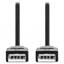 NEDIS kabel USB 2.0/ zástrčka USB-A - zástrčka USB-A/ černý/ bulk/ 5m