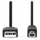 NEDIS kabel USB 2.0/ zástrčka USB-A - zástrčka USB-B/ k tiskárně apod./ černý/ bulk/ 1m