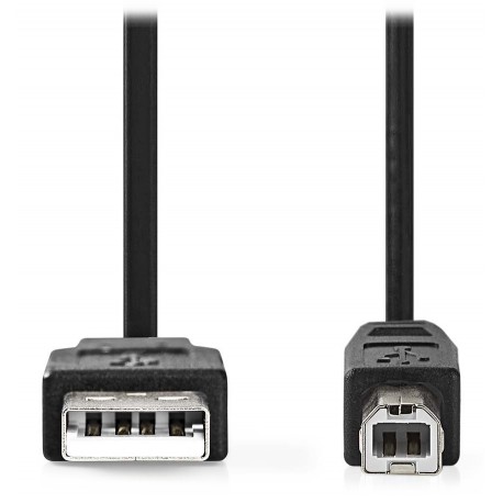 NEDIS kabel USB 2.0/ zástrčka USB-A - zástrčka USB-B/ k tiskárně apod./ černý/ bulk/ 3m