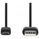 NEDIS kabel USB 2.0/ zástrčka USB-A - zástrčka USB-Micro B/ kulatý/ černý/ bulk/ 1m