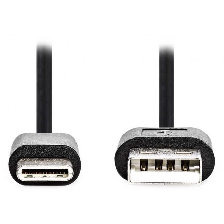 NEDIS kabel USB 2.0/ zástrčka USB-C - zástrčka USB-A/ černý/ bulk/ 3m