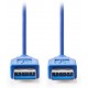 NEDIS kabel USB 3.0/ zástrčka USB-A - zástrčka USB-A/ modrý/ 2m