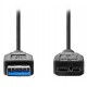 NEDIS kabel USB 3.0/ zástrčka USB-A - zástrčka USB-Micro B/ černý/ bulk/ 1m