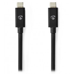 NEDIS kabel USB 4.0 Gen 3x2/ zástrčka USB-C - zástrčka USB-C/ 8K/ černý/ 2m