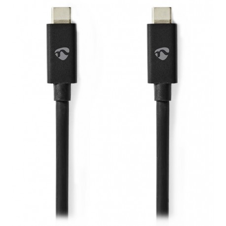 NEDIS kabel USB 4.0 Gen 3x2/ zástrčka USB-C - zástrčka USB-C/ 8K/ černý/ 2m