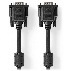 NEDIS kabel VGA (D-SUB)/ zástrčka VGA - zástrčka VGA/ černý/ bulk/ 10m