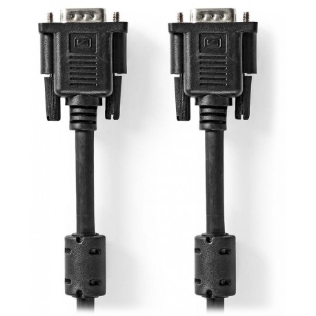 NEDIS kabel VGA (D-SUB)/ zástrčka VGA - zástrčka VGA/ černý/ bulk/ 10m