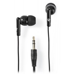 NEDIS kabelová sluchátka/ do uší/ 3,5 mm jack/ kabel 1,20 m/ černá
