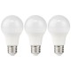 NEDIS LED žárovka E27/ A60/ 11 W/ 220 V/ 1055 lm/ 2700 K/ teplá bílá/ matná/ 3 kusy