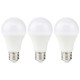 NEDIS LED žárovka E27/ A60/ 8 W/ 220 V/ 806 lm/ 2700 K/ teplá bílá/ matná/ 3 kusy