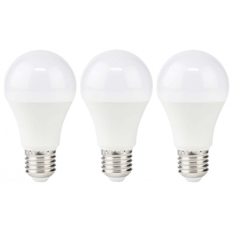 NEDIS LED žárovka E27/ A60/ 8 W/ 220 V/ 806 lm/ 2700 K/ teplá bílá/ matná/ 3 kusy