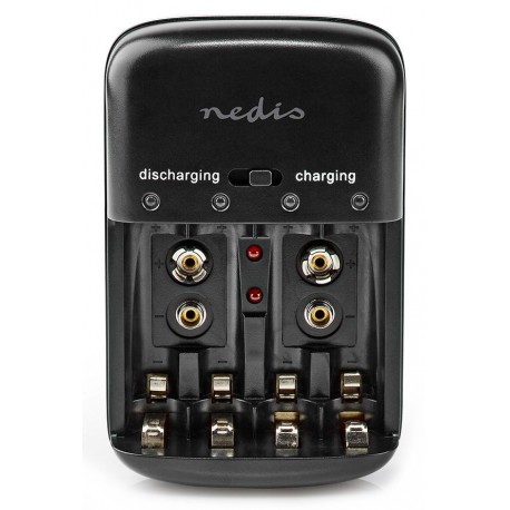 NEDIS nabíječka baterií/ AA/AAA/E-Block/ pro Ni-MH/ Ni-Cd/ černá