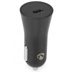 NEDIS nabíječka do auta/ 20 W/ 12 - 24 V DC/ 3.0 A/ USB-C/ automatická volba napětí/ černá