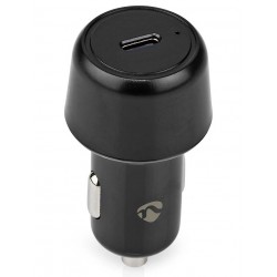 NEDIS nabíječka do auta/ 30 W/ 12 - 24 V DC/ 3.0 A/ USB-C/ automatická volba napětí/ černá