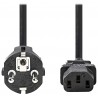 NEDIS napájecí kabel 230V/ přípojný 10A/ konektor IEC-320-C13/ přímá zástrčka Schuko/ černý/ bulk/ 5m