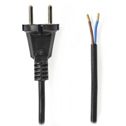 NEDIS napájecí kabel k vysavači/  CEE 7/17/ 250 V AC/ PVC/ černý/ bulk/ 10m