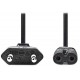 NEDIS napájecí kabel pro adaptéry/ Euro zástrčka - konektor IEC-320-C7/ přímý-přímý/ dvoulinka/ černý/ bulk/ 2m