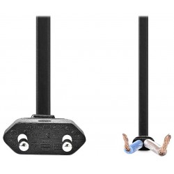 NEDIS napájecí kabel/ Euro zástrčka - otevřený/ přímý/ černý/ bulk/ 3m