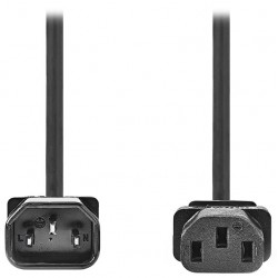 NEDIS napájecí prodlužovací kabel/ konektor IEC-320-C14/ konektor IEC-320-C13/ černý/ bulk/ 2m