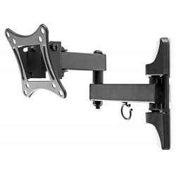 NEDIS nástěnný držák pro LCD a TV/ 13 - 27 "/ nosnost 15 kg/ náklon ± 20°/ otáčení 180°/ kloubový (3 klouby)