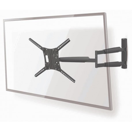 NEDIS nástěnný TV držák/ 13 - 86"/ nosnost 60 kg/ náklon 15°/ otočný 0 - 180°/ Full Motion/ ocel/ černý