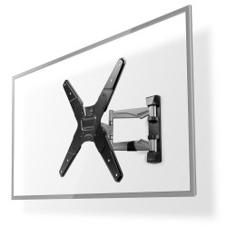 NEDIS nástěnný TV držák/ 23 - 55"/ nosnost 30 kg/ náklon 20°/ otočný 0 - 180°/ Full Motion/ ocel/ černý