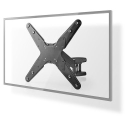 NEDIS nástěnný TV držák/ 23 - 55"/ nosnost 30 kg/ otočný 0 - 180°/ vzdálenost od stěny 61 mm/ vertikální/ ocel/ černý