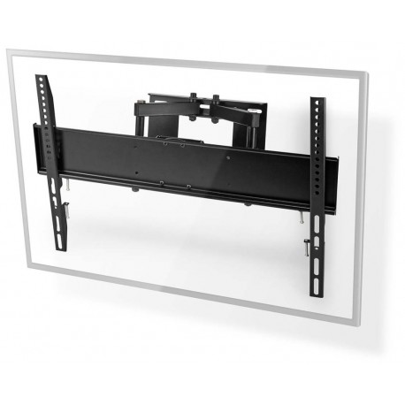 NEDIS nástěnný TV držák/ 37 - 80"/ nosnost 35 kg/ náklon 15°/ otočný 0 - 180°/ Full Motion/ ocel/ černý