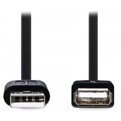 NEDIS prodlužovací kabel USB 2.0/ zástrčka USB-A - zásuvka USB-A/ černý/ bulk/ 3m