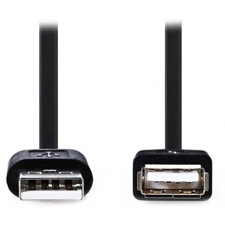 NEDIS prodlužovací kabel USB 2.0/ zástrčka USB-A - zásuvka USB-A/ černý/ bulk/ 3m