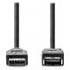 NEDIS prodlužovací kabel USB 3.2 Gen 1/ zástrčka USB-A - zásuvka USB-A/ 5 Gbps/ kulatý/ černý/ bulk/ 2m