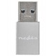 NEDIS PROFIGOLD USB-A/USB 3.2 Gen 1 adaptér/ USB-A zástrčka - USB-C zásuvka/ hliník/ stříbrný/ BOX