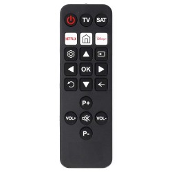 NEDIS předprogramovaný univerzální dálkový ovladač pro seniory/ 2 zařízení/ kompatibilní se všemi televizory