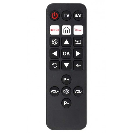 NEDIS předprogramovaný univerzální dálkový ovladač pro seniory/ 2 zařízení/ kompatibilní se všemi televizory