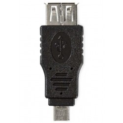 NEDIS redukce USB 2.0/ zástrčka USB micro B - zásuvka USB A/ černý/ blistr